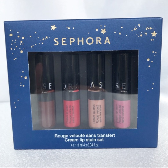 🆕Sephora 4 Pc Mini💋Lip Stain Set🆕 - Picture 5 of 7